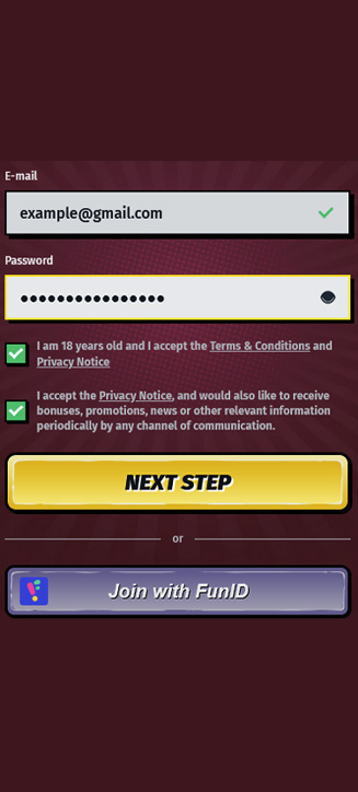 AllySpin Registrierungsprozess auf dem Handy AllySpin Registrierungsprozess auf dem Handy